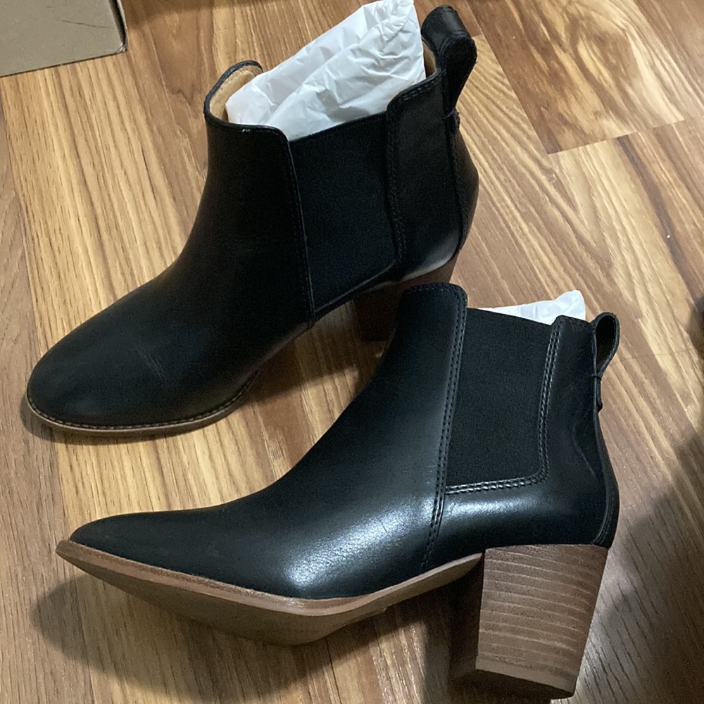 Madewell block heel Chelsea boot